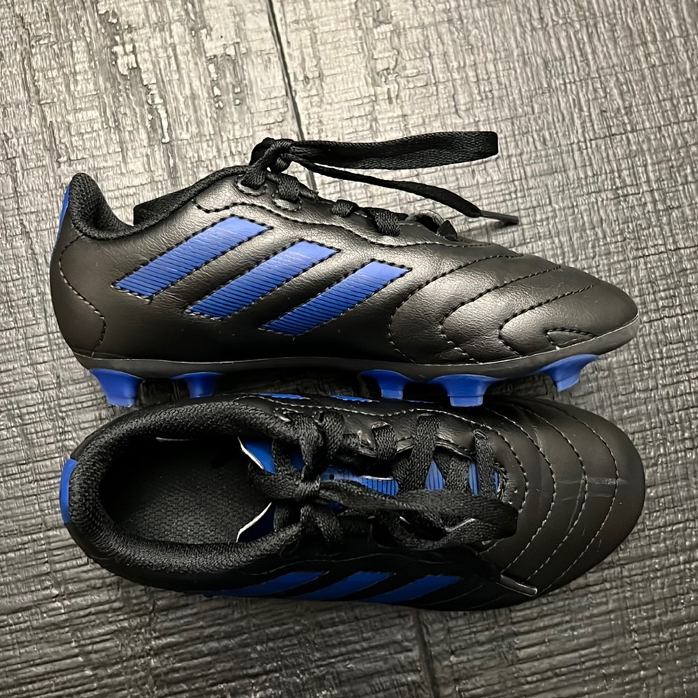 ADIDAS Boys Soccer Cleats Black & Blue Little Boys Size 12